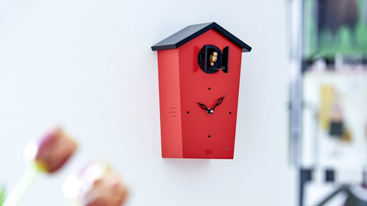 KOOKOO BirdHouse, modern design wall clock with cuckoo or 12